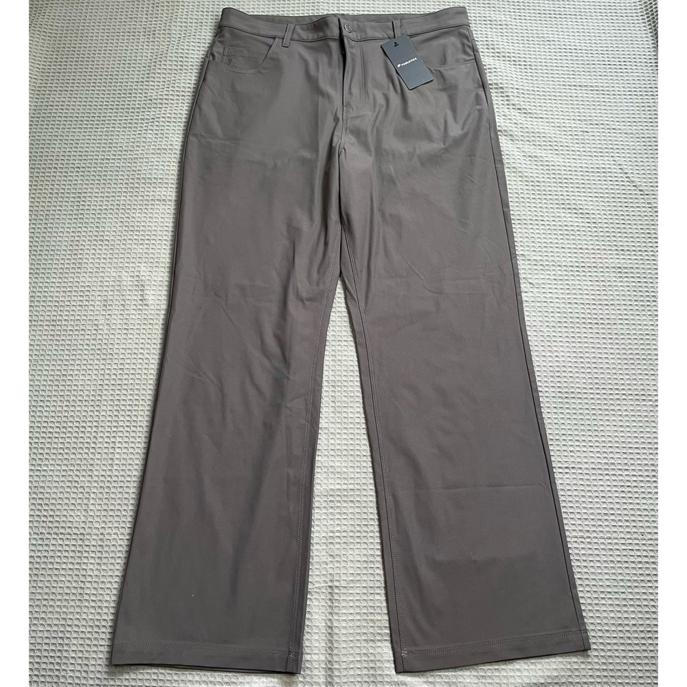 New Fabletics Don Baggy Fit Pants 34x32 Mens Performance Chino Slate Gray